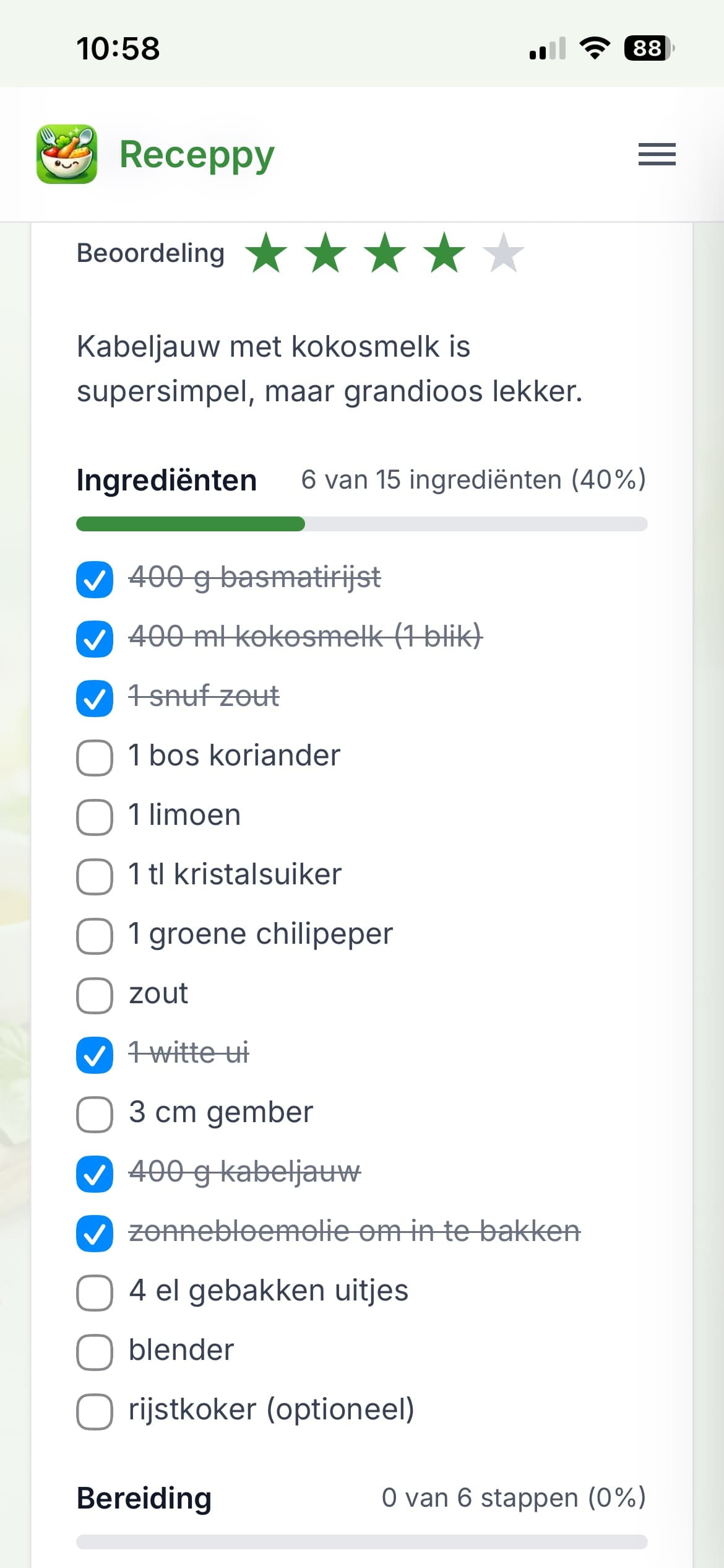 Receppy app – screenshot 4